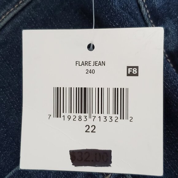 Falls Creek Women's Medium Dark Wash Stretchy Flare Jeans NEW NWT Size 22 - Picture 11 of 12